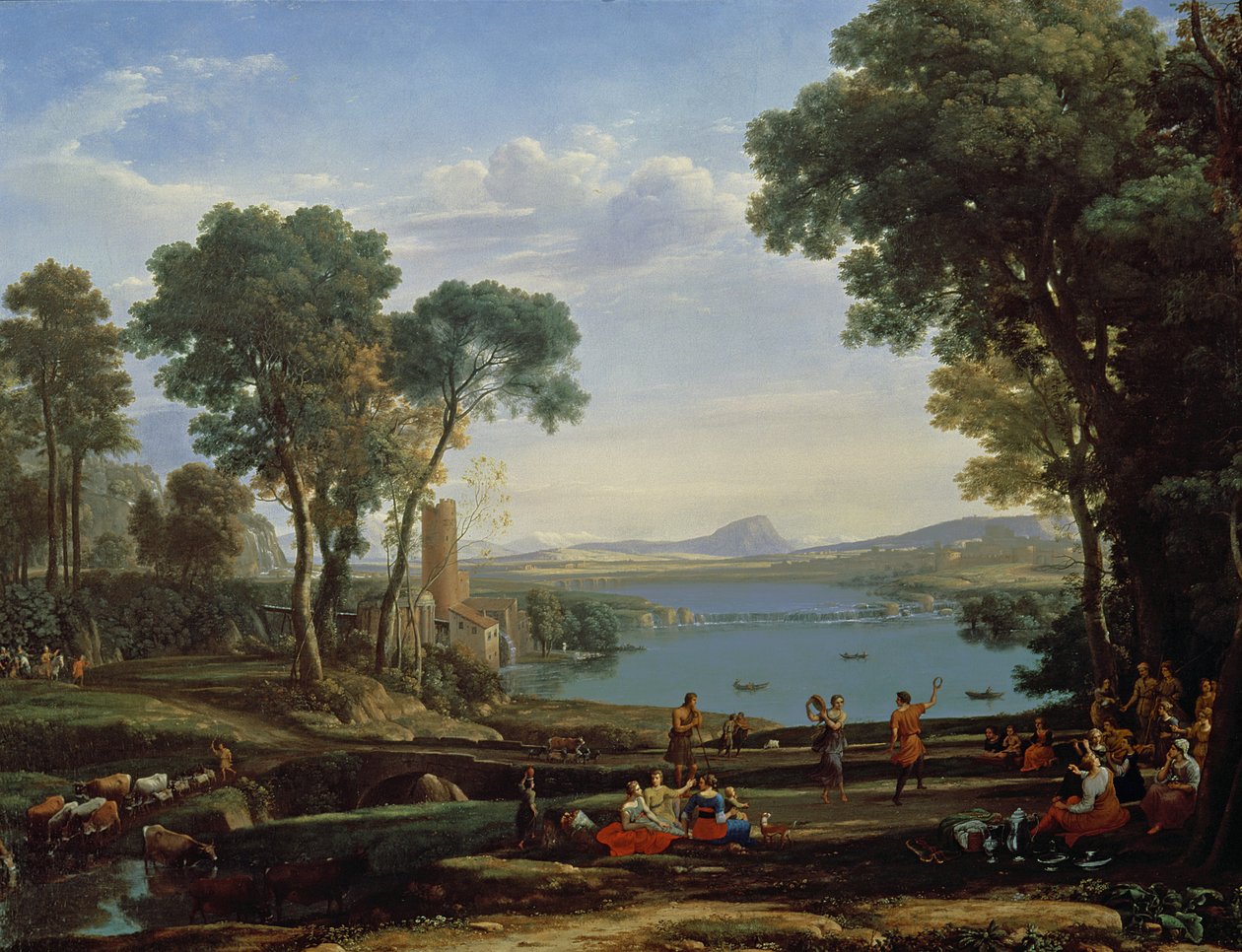 Paysage avec le mariage d