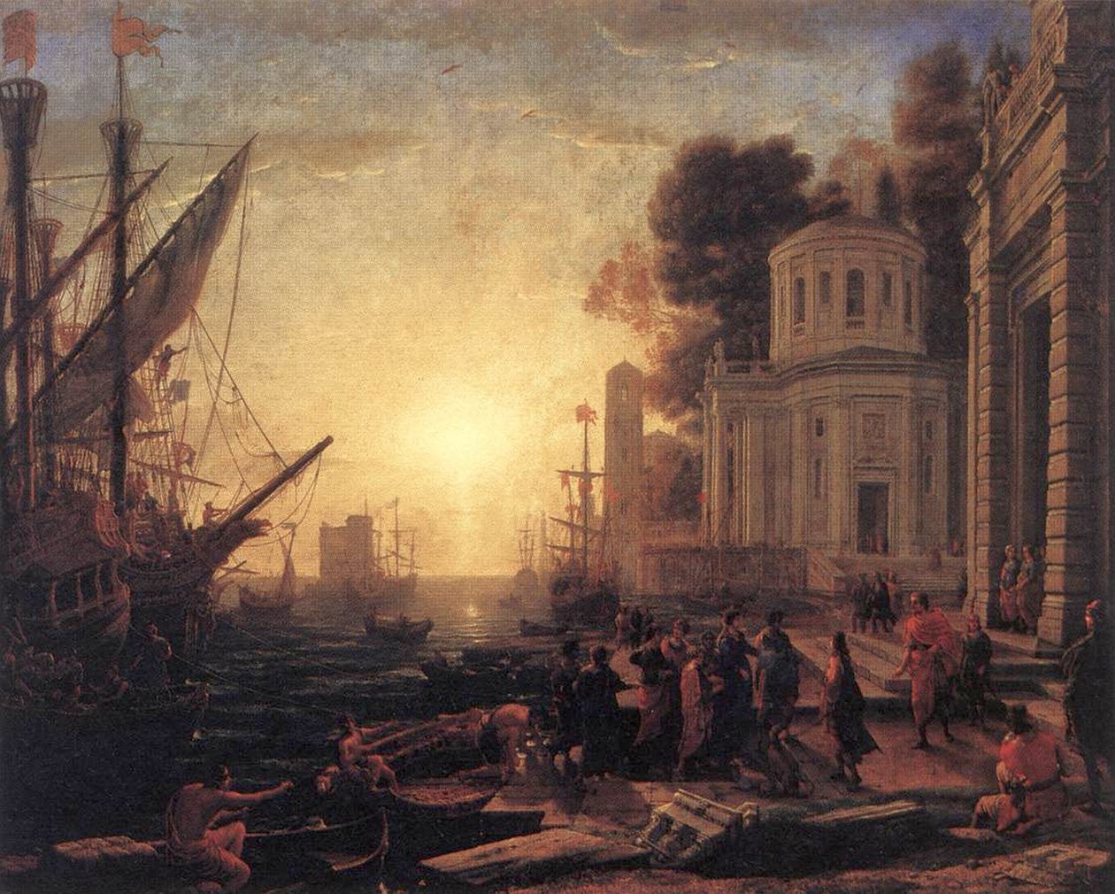 Le Débarquement de Cléopâtre à Tarse - Claude Lorrain