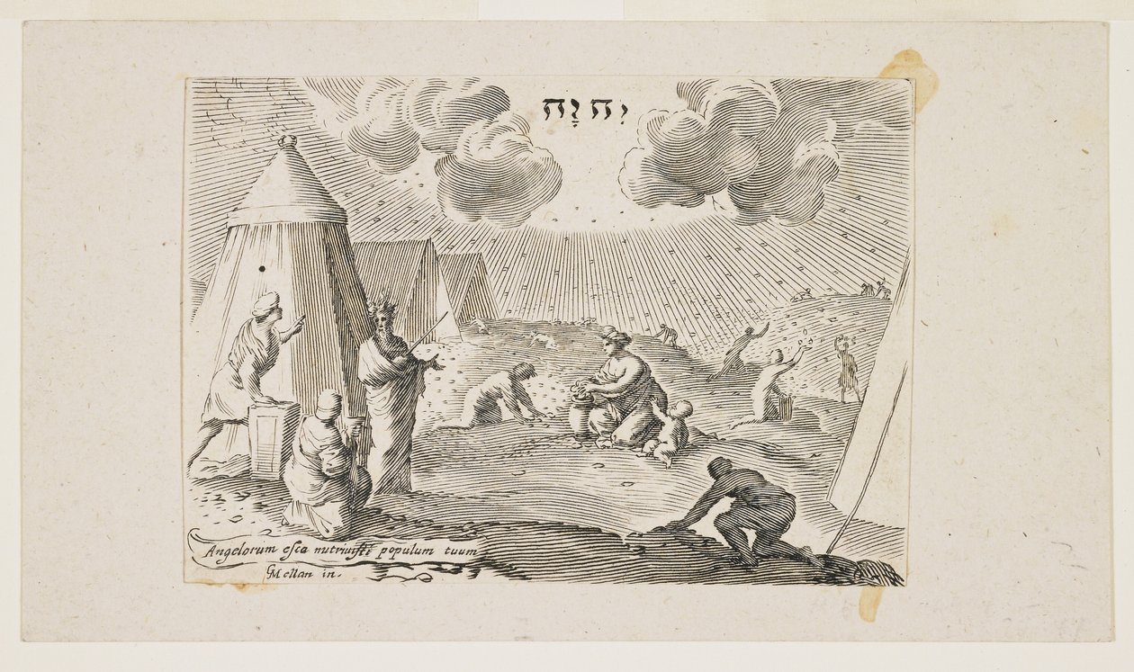 Les Israélites ramassant la manne - Claude Mellan