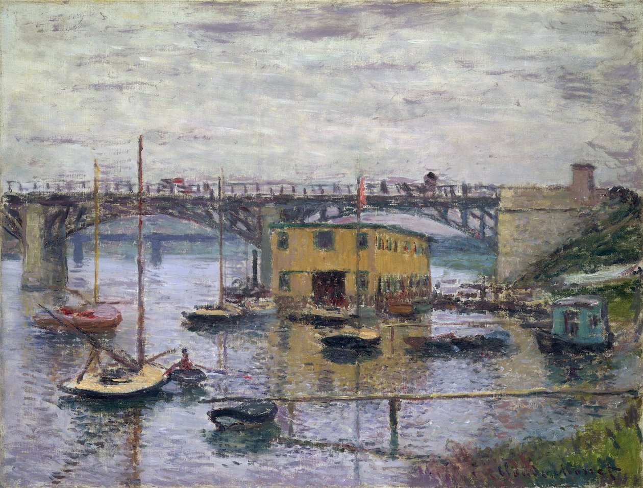 Pont à Argenteuil par un jour gris - Claude Monet