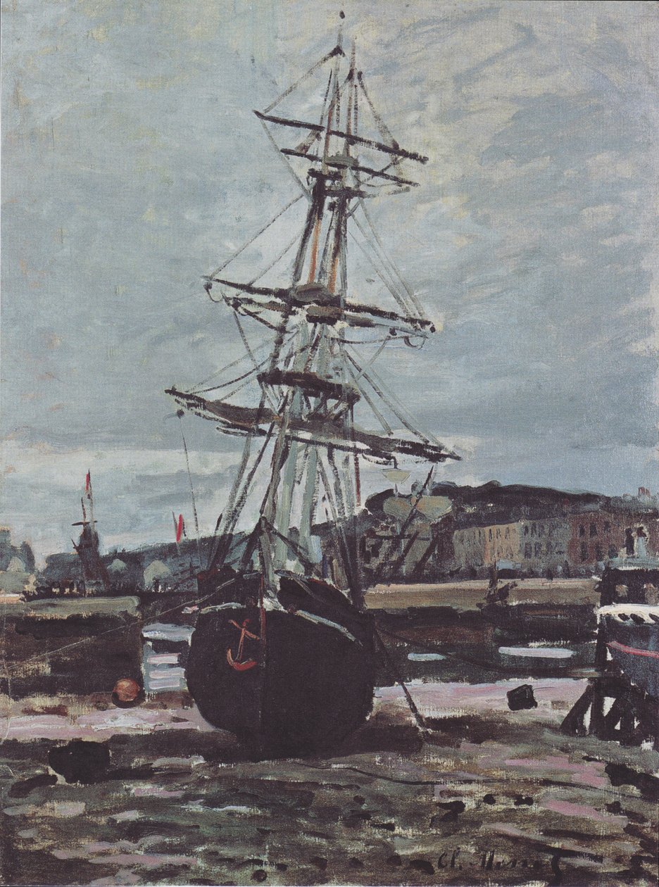Bateau Échoué à Fécamp - Claude Monet