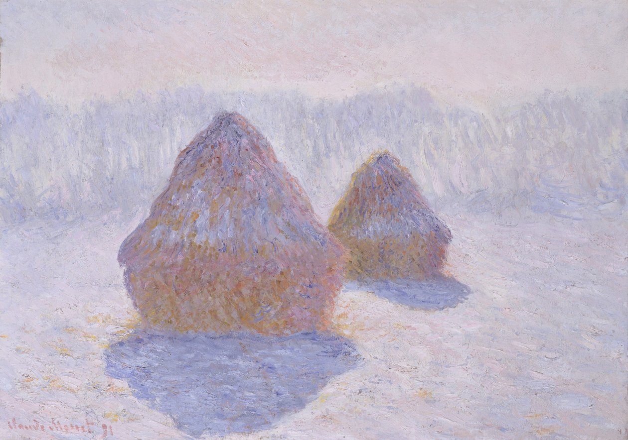 Meules (Effet de neige et de soleil) - Claude Monet