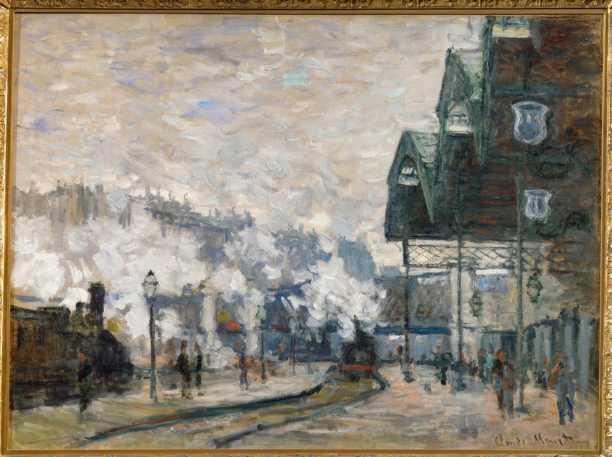 La Gare Saint-Lazare, vue extérieure - Claude Monet