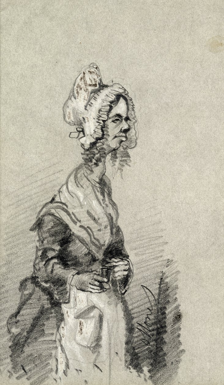 Vieille femme de Normandie de profil, 1857 - Claude Monet