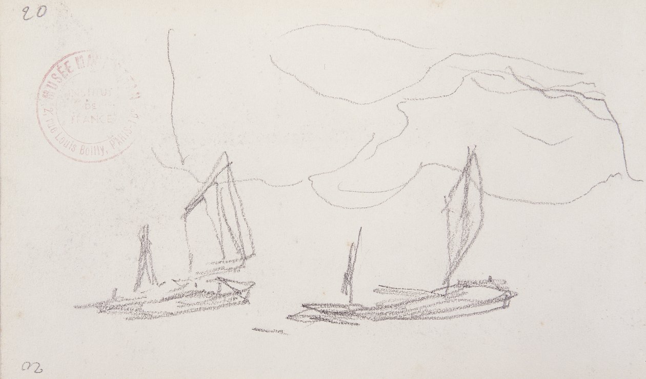 Étude pour la série de Londres, Bateaux sur la Tamise - Claude Monet