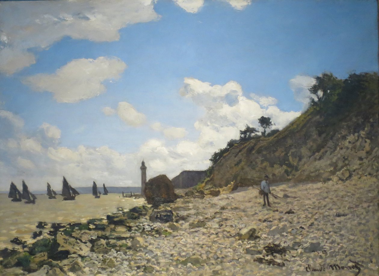 La Plage à Honfleur - Claude Monet