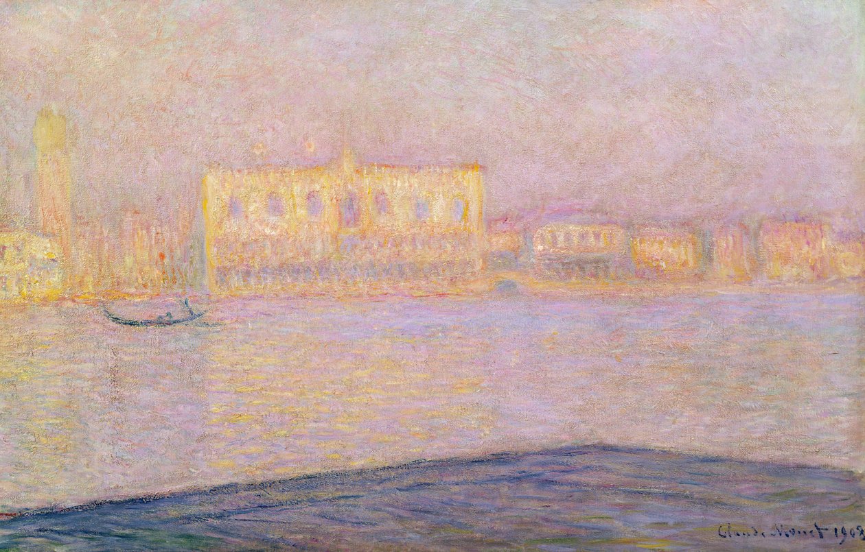 Le Palais des Doges depuis San Giorgio, 1908 - Claude Monet