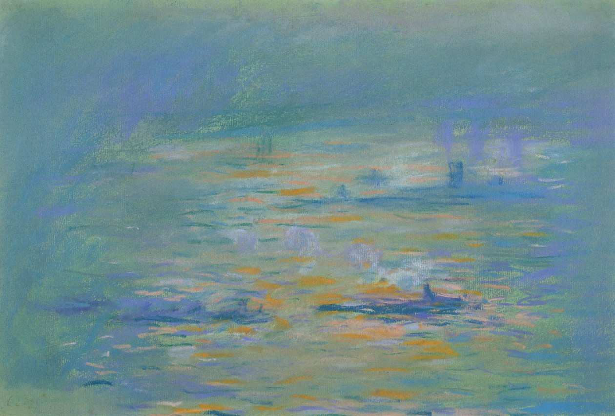 Remorqueurs sur la Tamise - Claude Monet