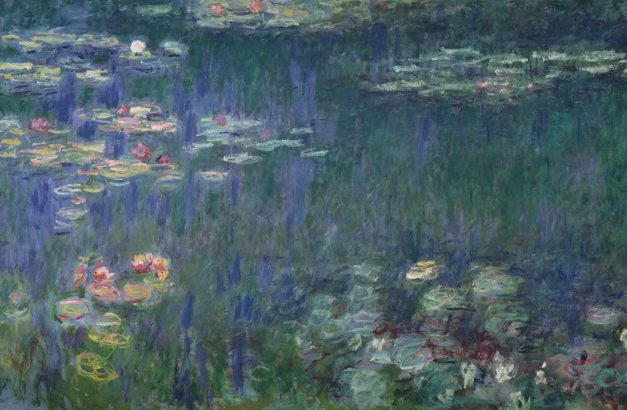Nénuphars : Réflexions vertes, 1914-18 (section gauche) - Claude Monet