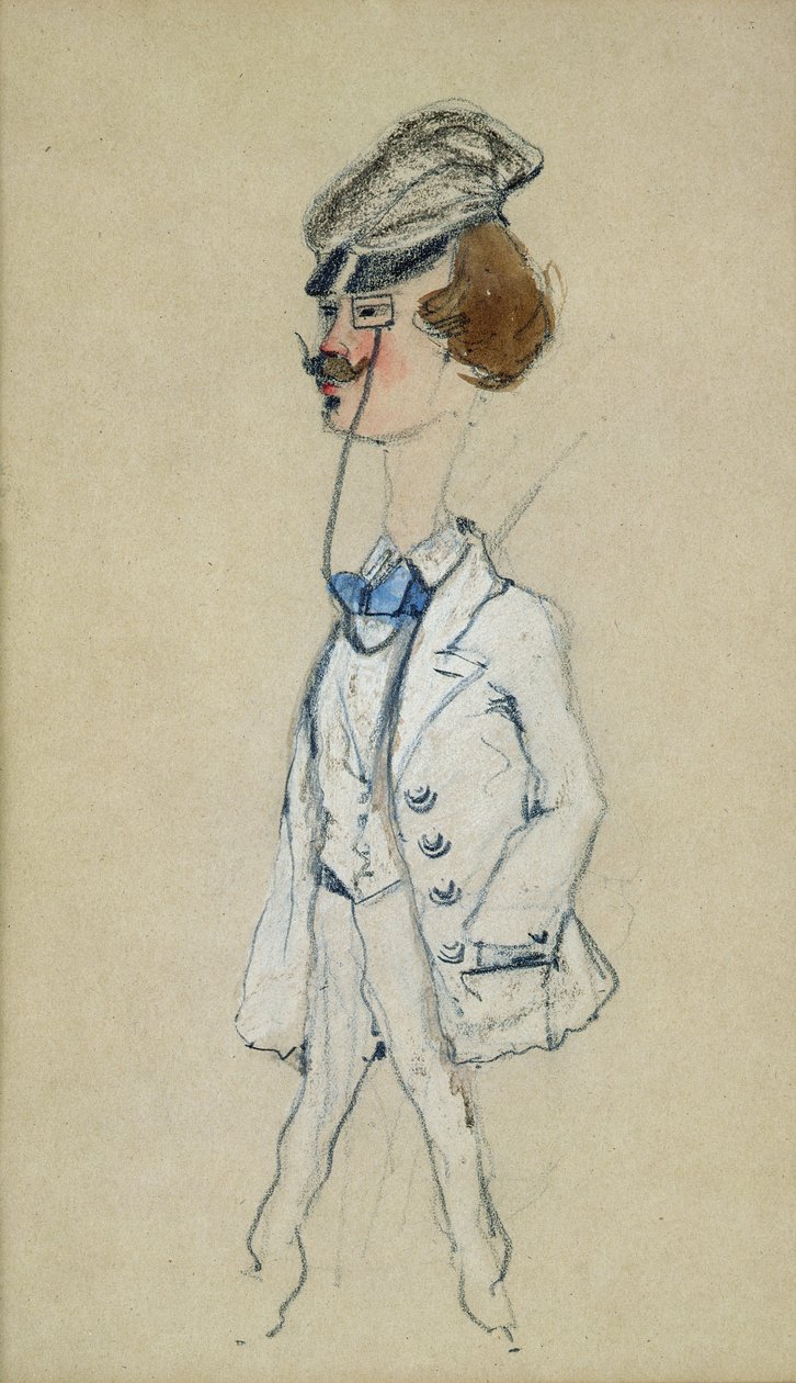 Jeune homme avec un monocle, 1857 - Claude Monet