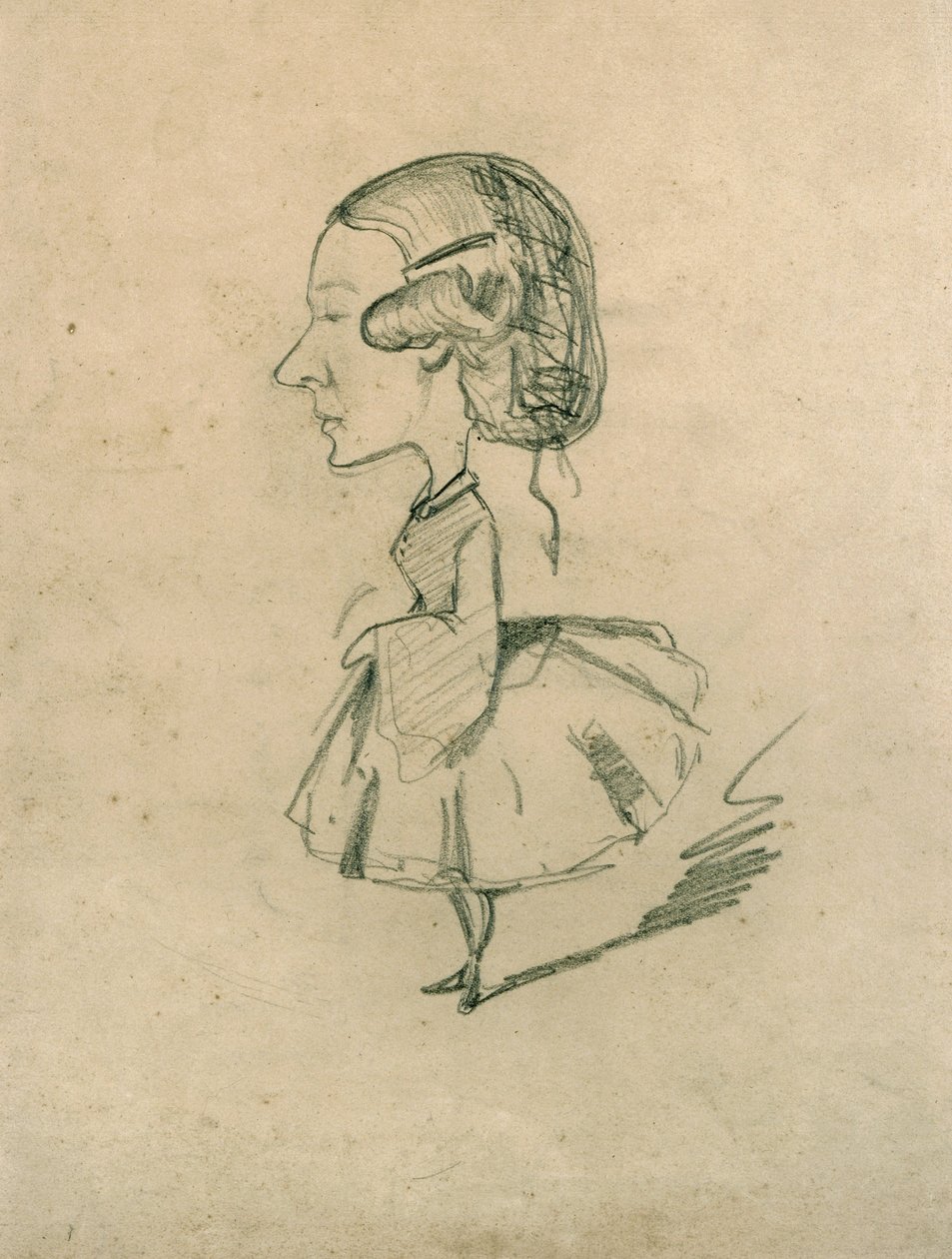 Jeune fille de profil avec un nez pointu, vers 1858 - Claude Monet