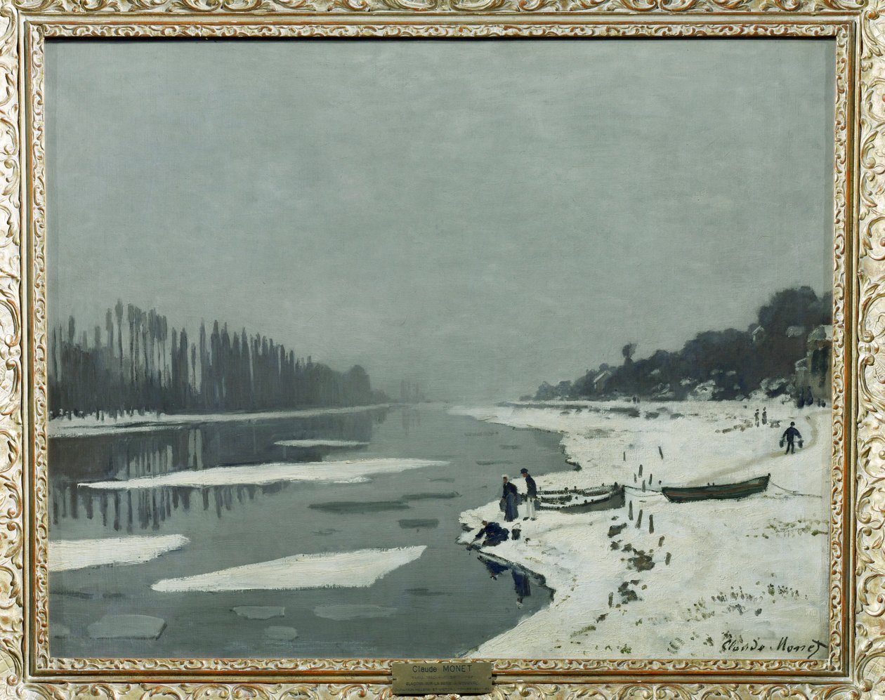 Glacons sur la Seine a Bougival … - Claude (follower of) Monet