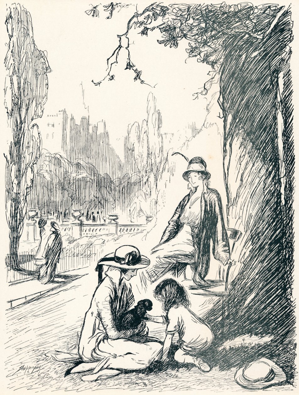 Dans les jardins de Kensington - Étape six, vers 1920 - Claude Allin Shepperson