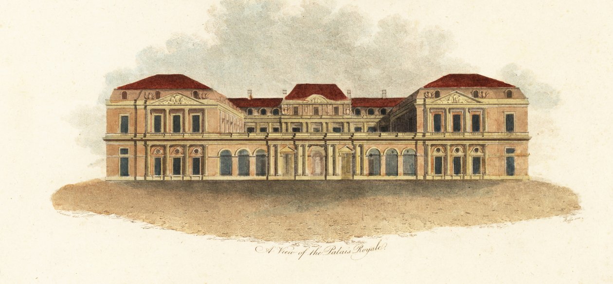 Vue du Palais-Royal, Paris - Claude Aubriet