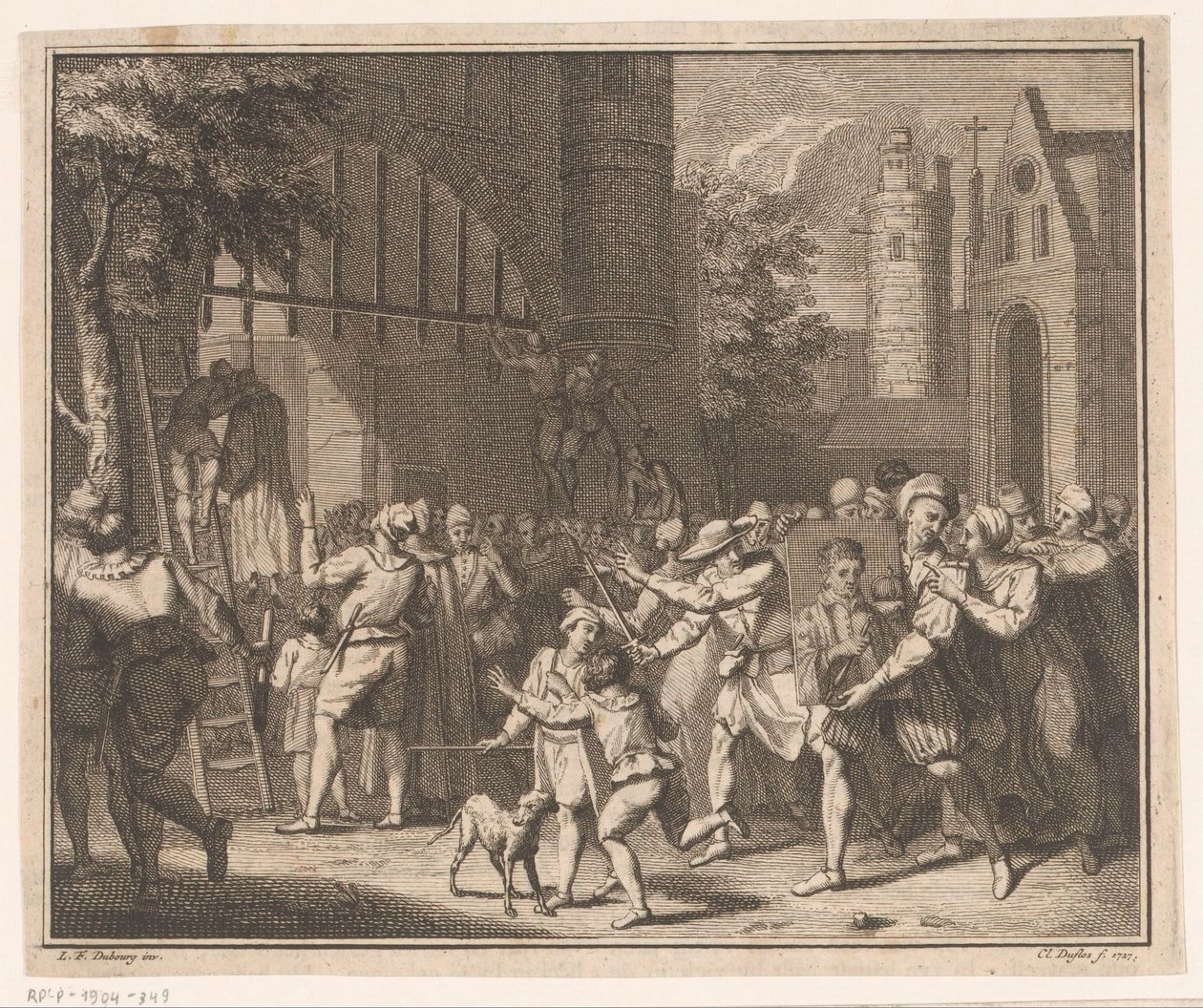 Condamnés à mort pendus à la porte de la ville - Claude Augustin Duflos
