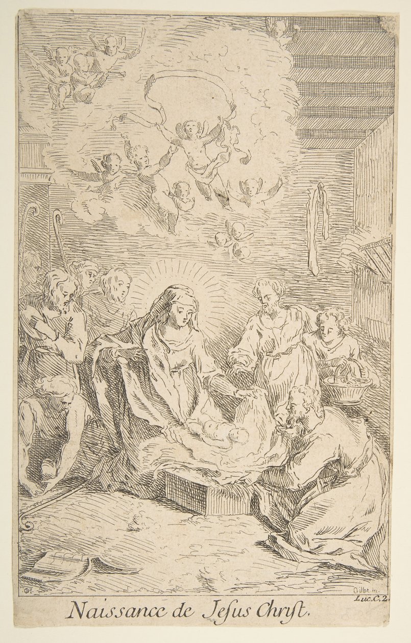 Nativité. Créateurs : Claude Gillot, Jacques Gabriel Huquier - Claude Gillot, Jacques Gabriel Huquier