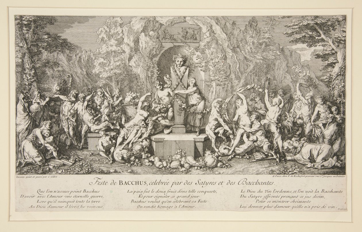Fête de Bacchus, célébrée par des satyres et des bacchantes - Claude Gillot