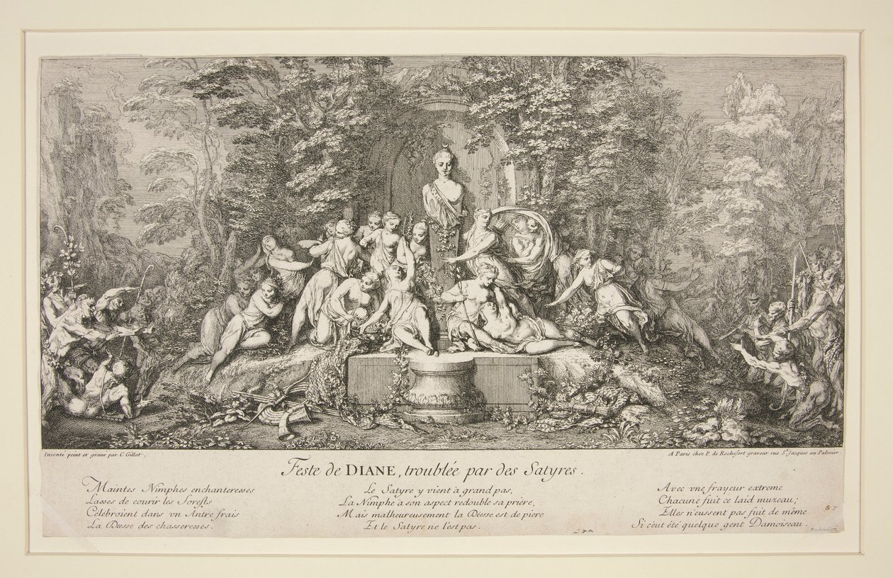 Fête de Diane, troublée par des Satyres - Claude Gillot