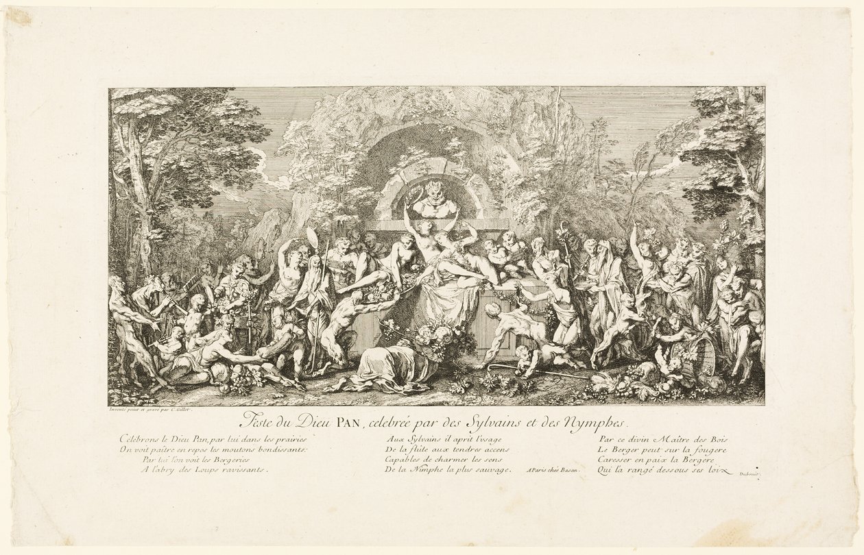 Fête du dieu Pan, célébrée par les Sylvains - Claude Gillot