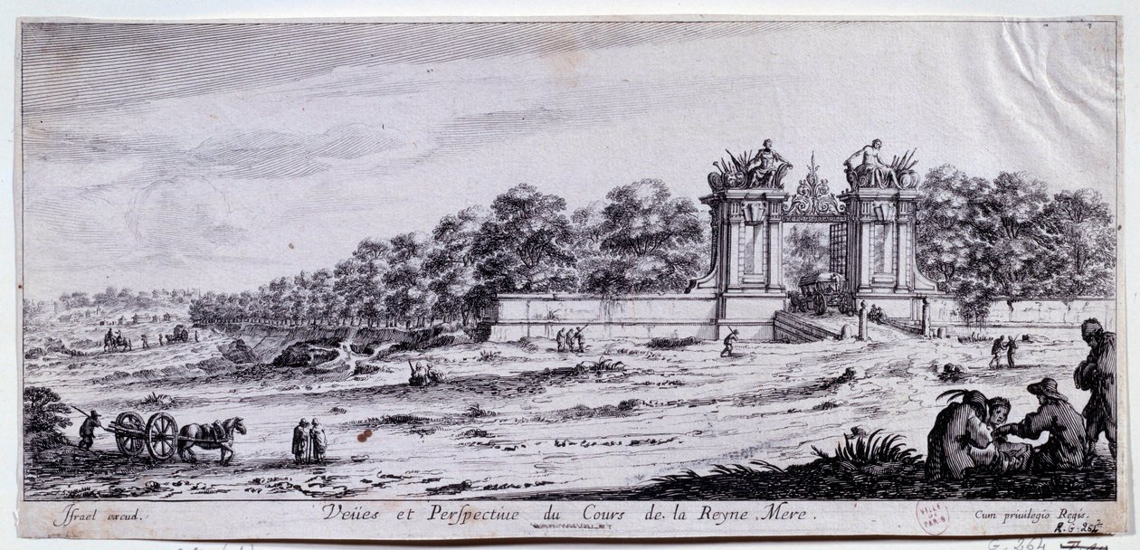 Vue et perspective du Cours de la Reine Mère - Claude Goyrand