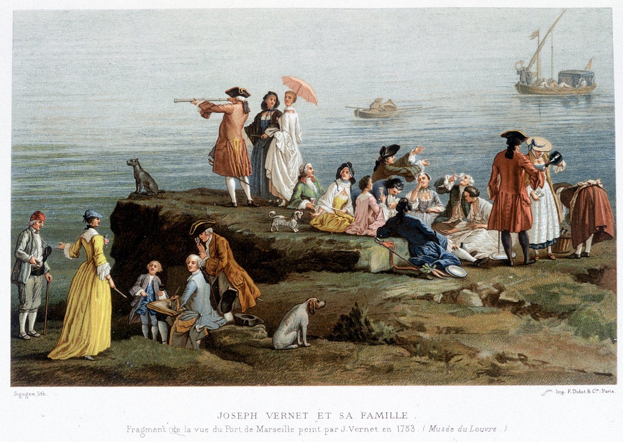 Joseph Vernet et sa famille - reproduction du 19e siècle d