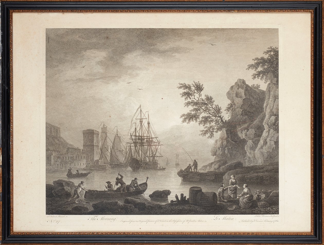 Dix gravures sur acier françaises - Claude Joseph (after) Vernet