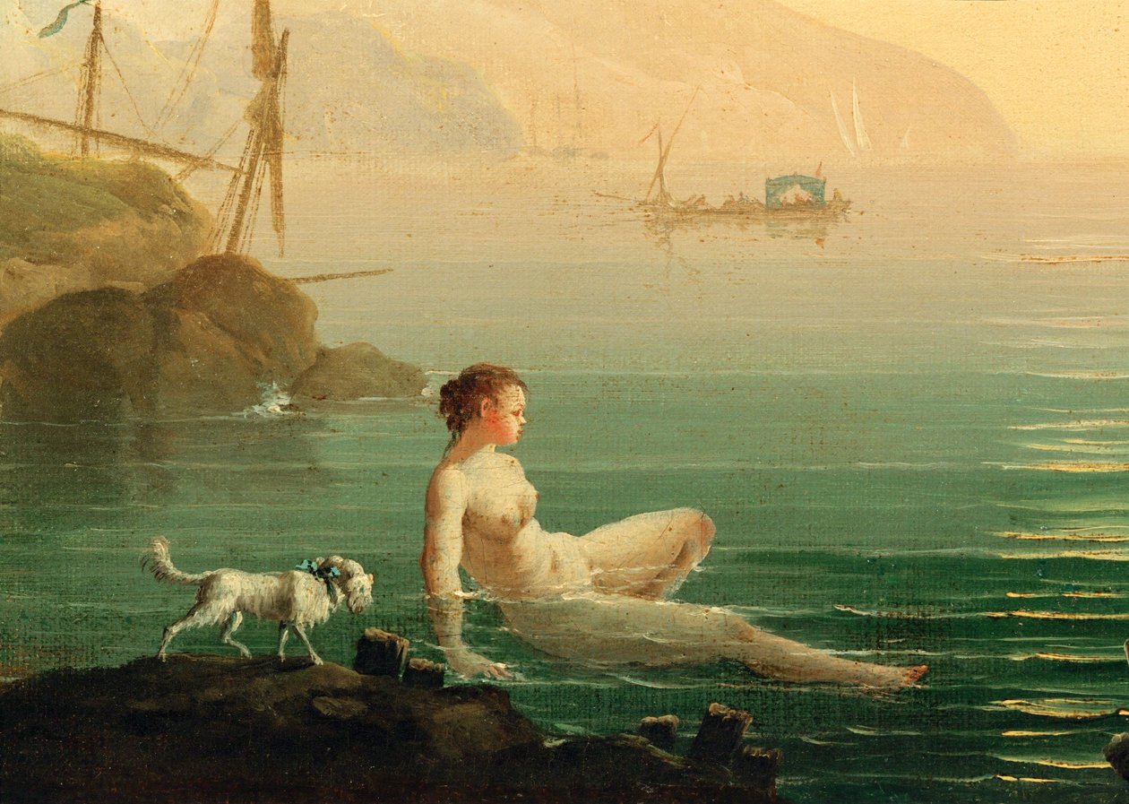 Baigneuses au bord de la mer ... (peinture sur toile) - Claude Joseph Vernet