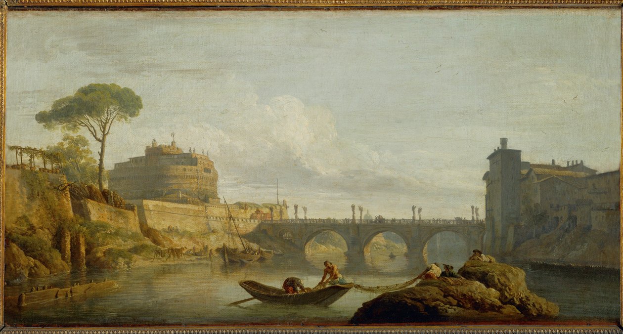 Pont et Château Saint-Ange, Rome ... - Claude Joseph Vernet