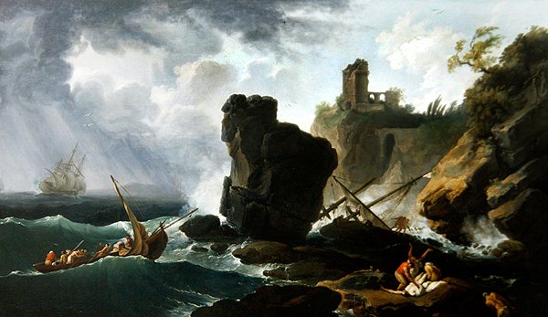 Scène côtière italienne classique - Claude Joseph Vernet