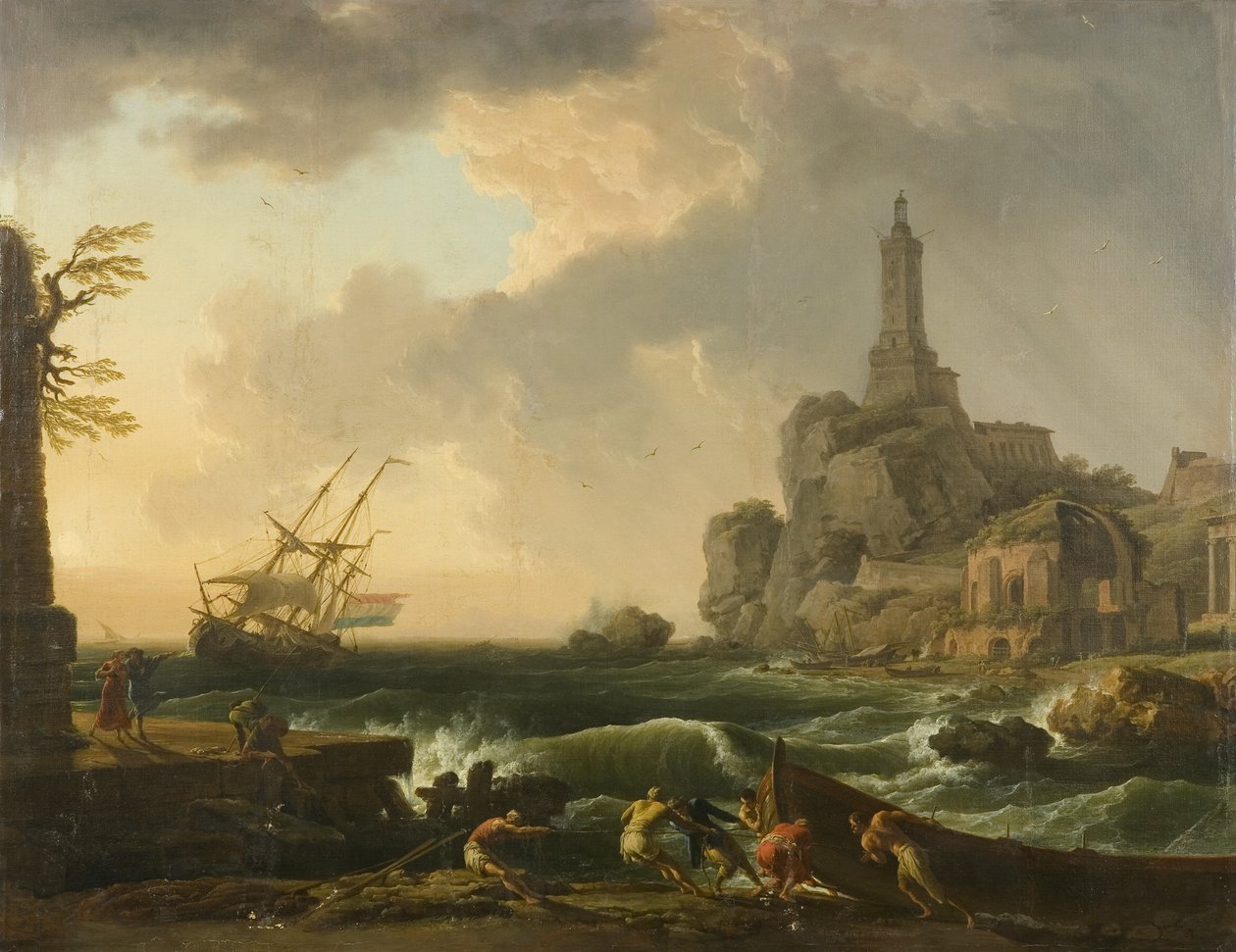 Phare de Gênes et le Temple de Minerve Médica - Claude Joseph Vernet