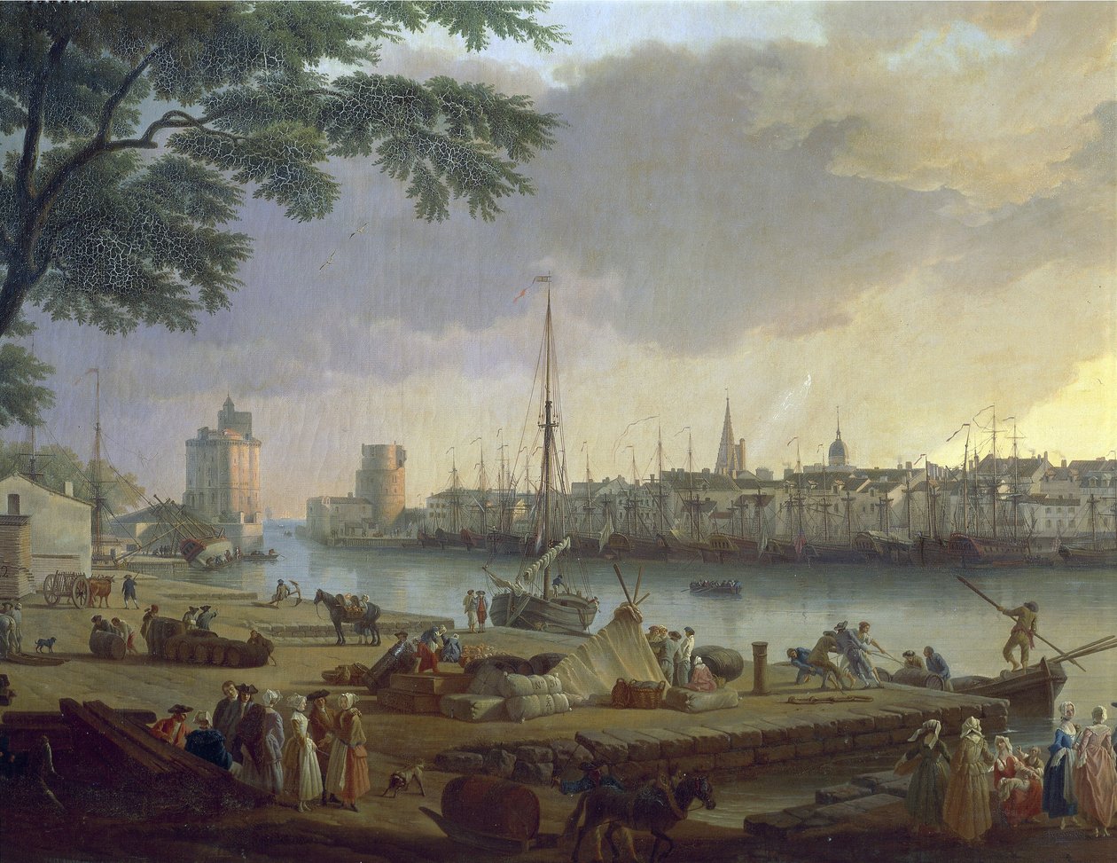 Vue du port de La Rochelle Peinture de Joseph Vernet (1714-1789), détail - Claude Joseph Vernet