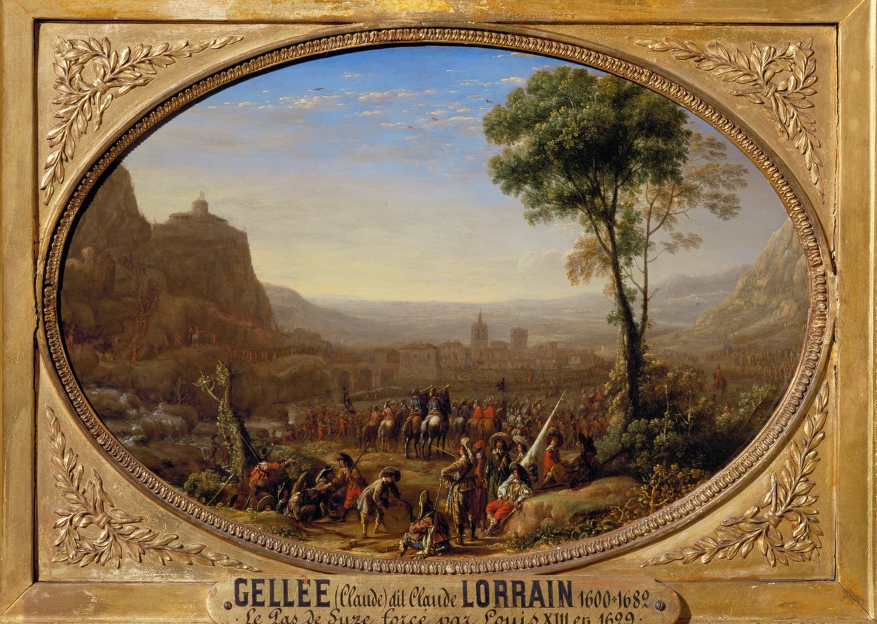 Le pas de Suse force par Louis XIII - Louis XIII takes the pass at Suse … - Claude Lorrain (1600 82)