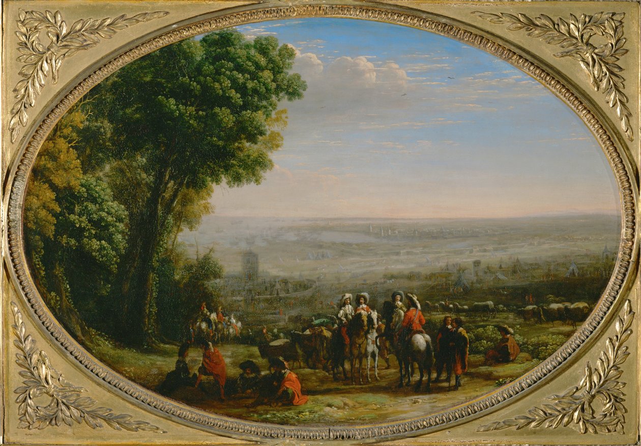 Le siege de La Rochelle. Louis XIII at the siege of La Rochelle … - Claude Lorrain (1600 82)