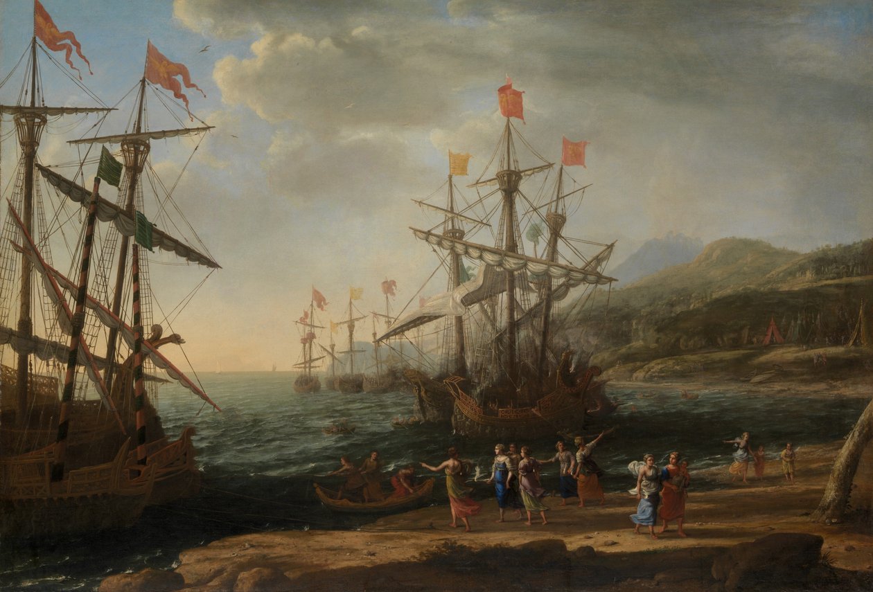Les femmes troyennes incendiant leur flotte - Claude Lorrain