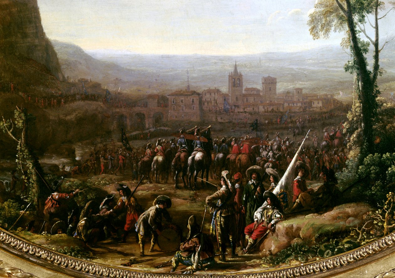 Louis XIII forçant le Pas de Suse près de Turin, défendu par les forces du duc de Savoie en 1629 (détail) - Claude Lorrain