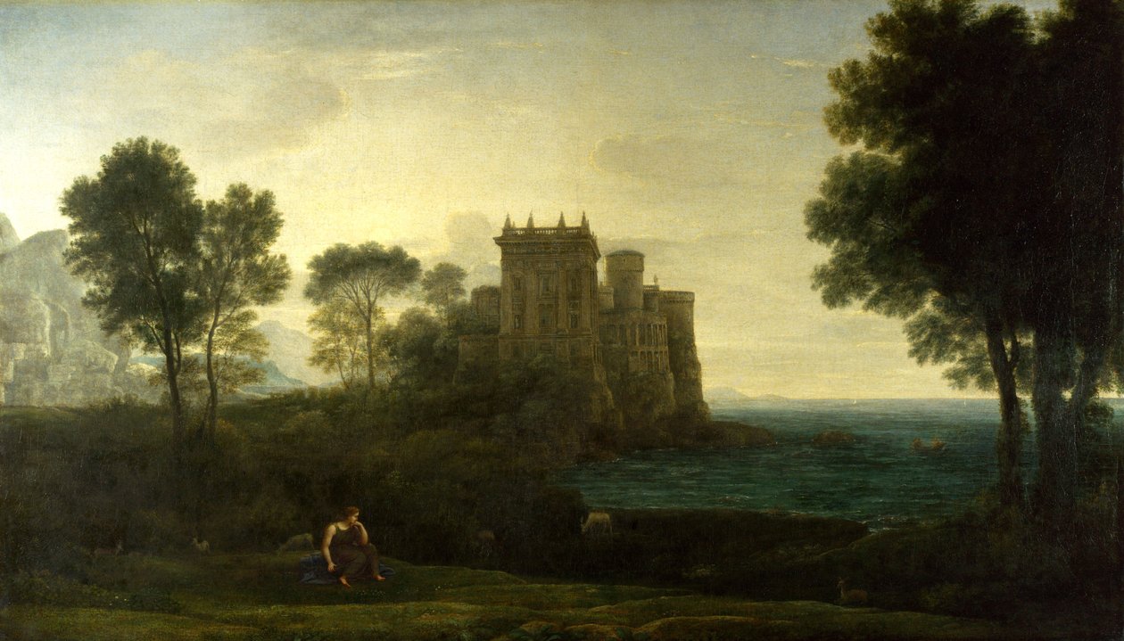 Paysage avec Psyché devant le palais de Cupidon ou le palais enchanté - Claude Lorrain