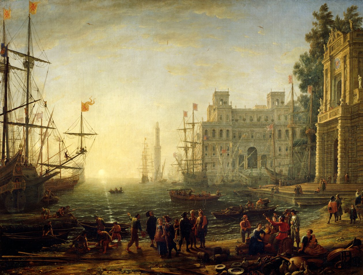Port de mer avec la Villa Médicis - Claude Lorrain