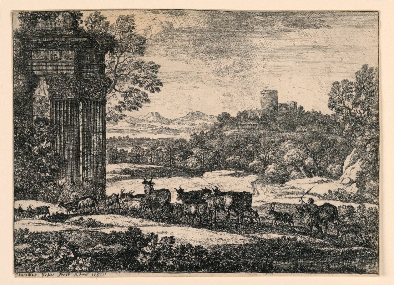 Bétail ramené à la maison sous une tempête - Claude Lorrain