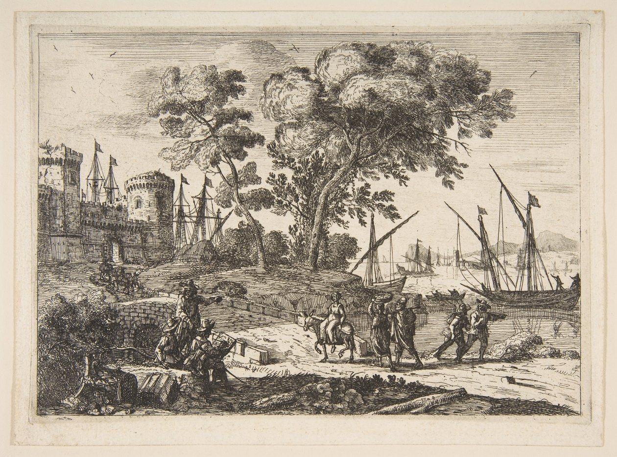 Scène côtière avec un artiste, vers 1638-41 - Claude Lorrain