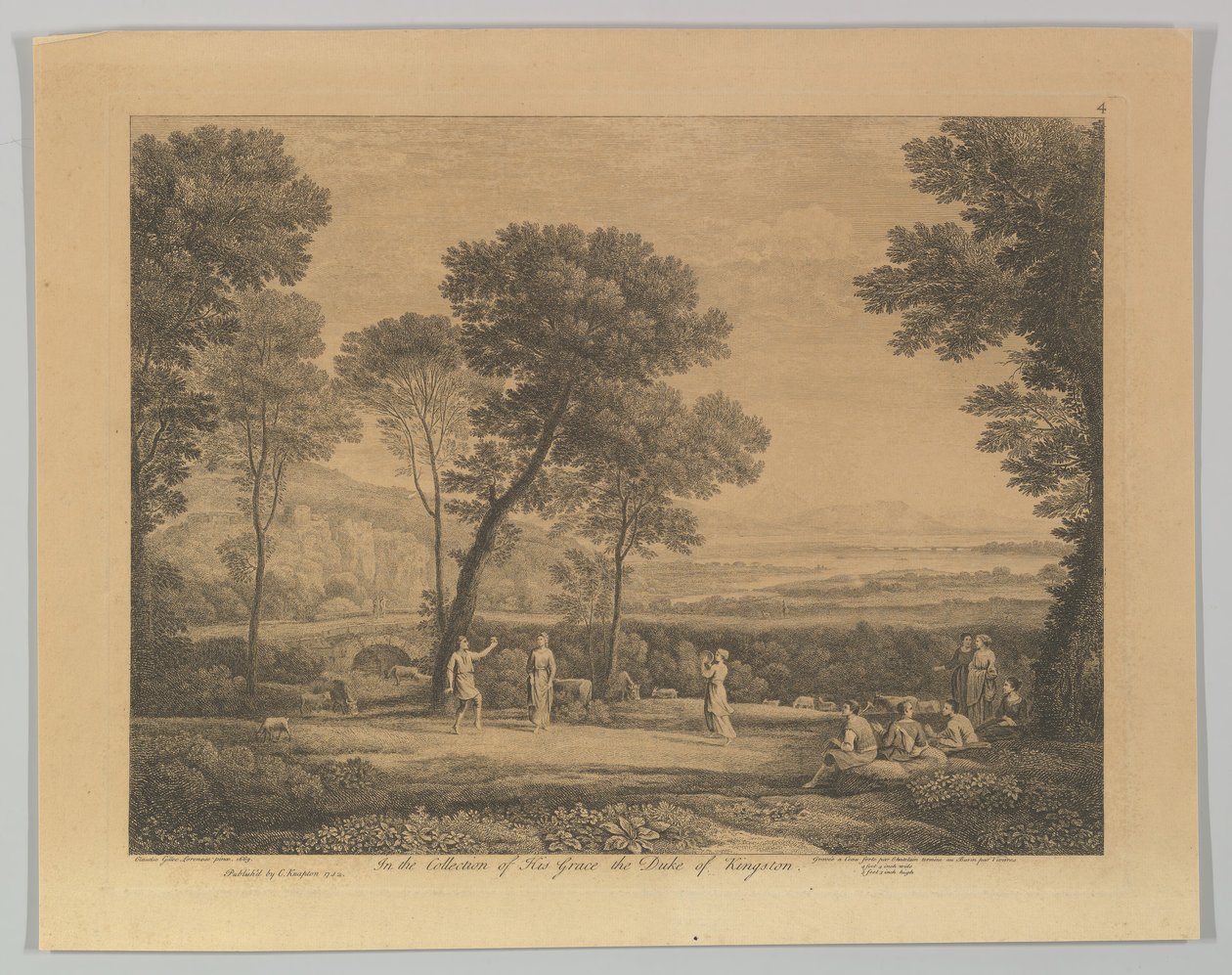 Danse sous les arbres Paysage avec danse rurale, 1742 - Claude Lorrain