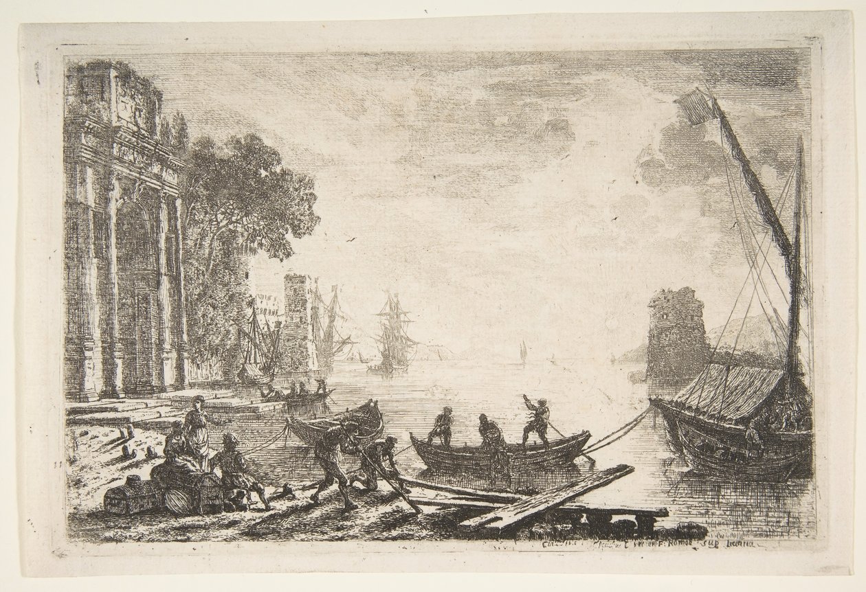 Scène de port avec lever de soleil, 1634 - Claude Lorrain