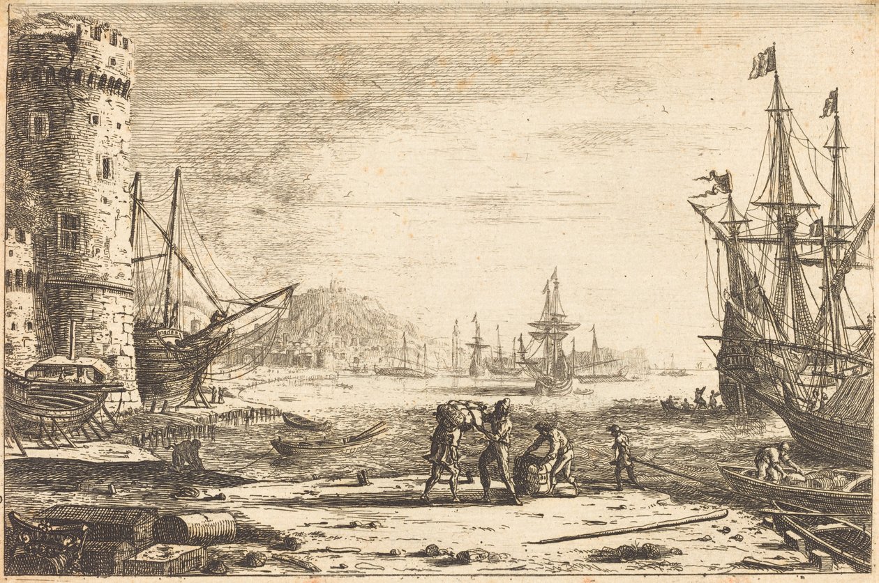 Port de mer à la grosse tour - Claude Lorrain