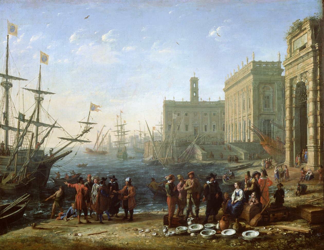 Scène de port - Claude Lorrain