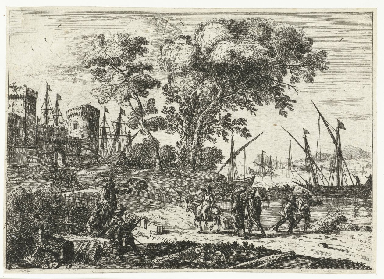 Artiste au travail dans un paysage - Claude Lorrain