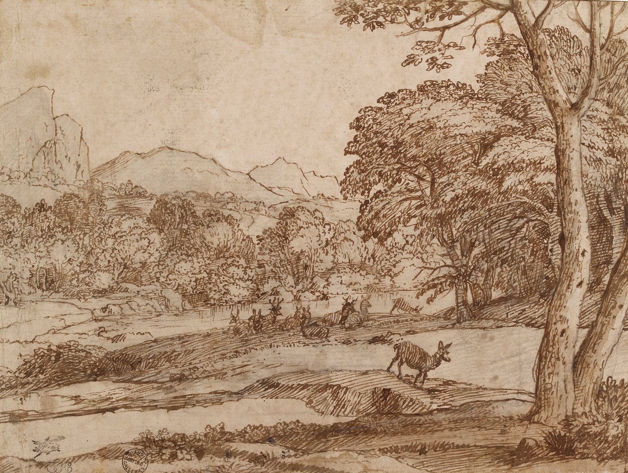 Paysage avec un troupeau de cerfs, 1666 - Claude Lorrain