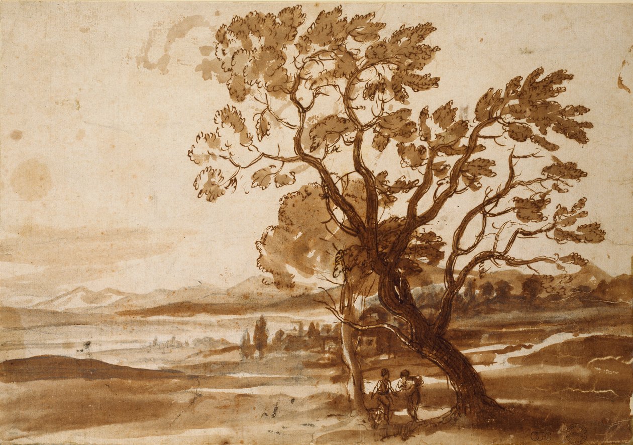 Paysage avec deux arbres - Claude Lorrain