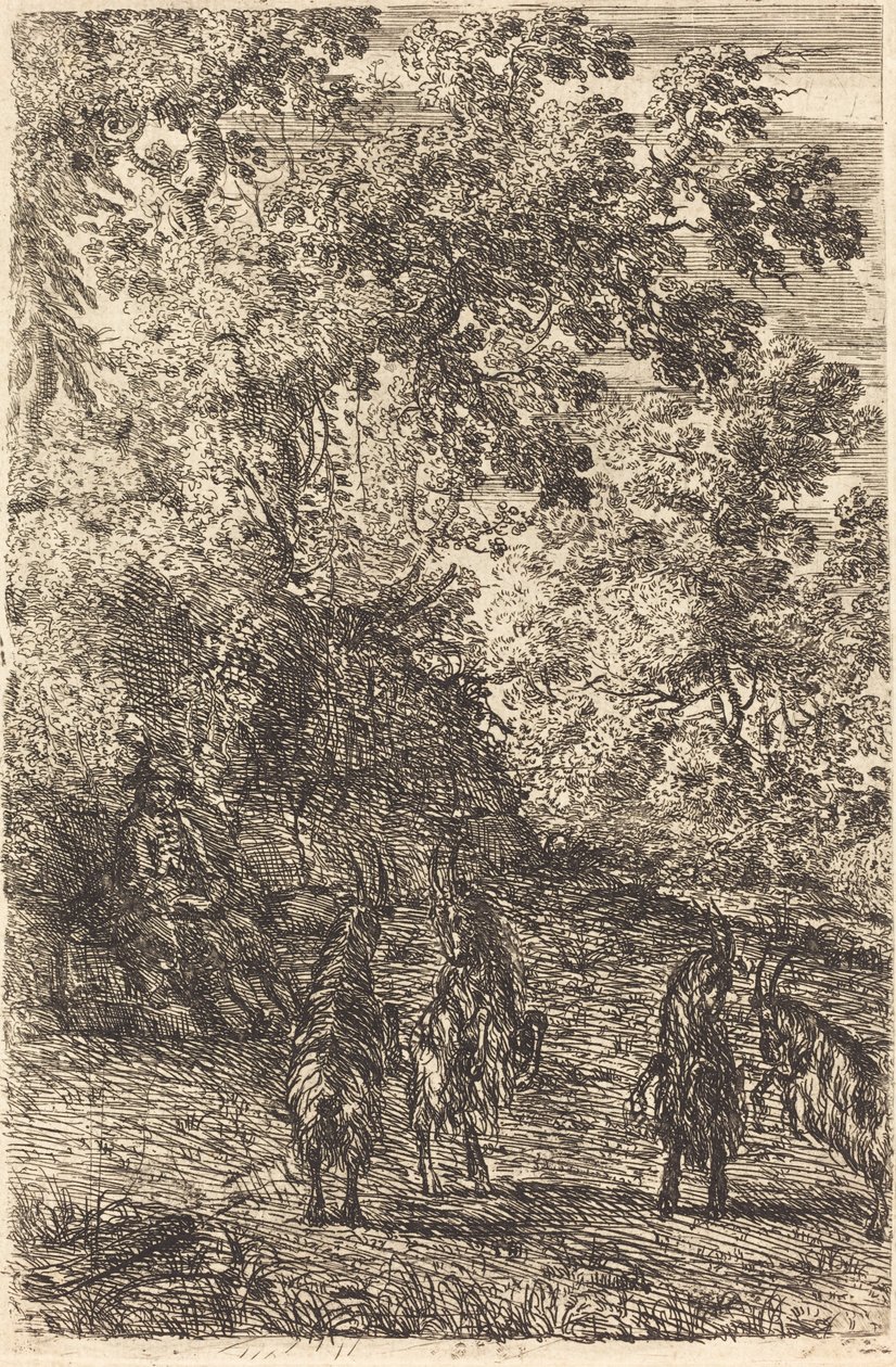 Berger avec quatre chèvres - Claude Lorrain