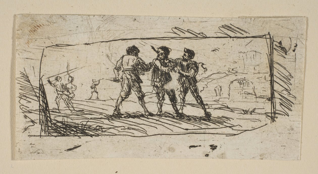 Étude avec Brigands Partie Inférieure, vers 1633 - Claude Lorrain