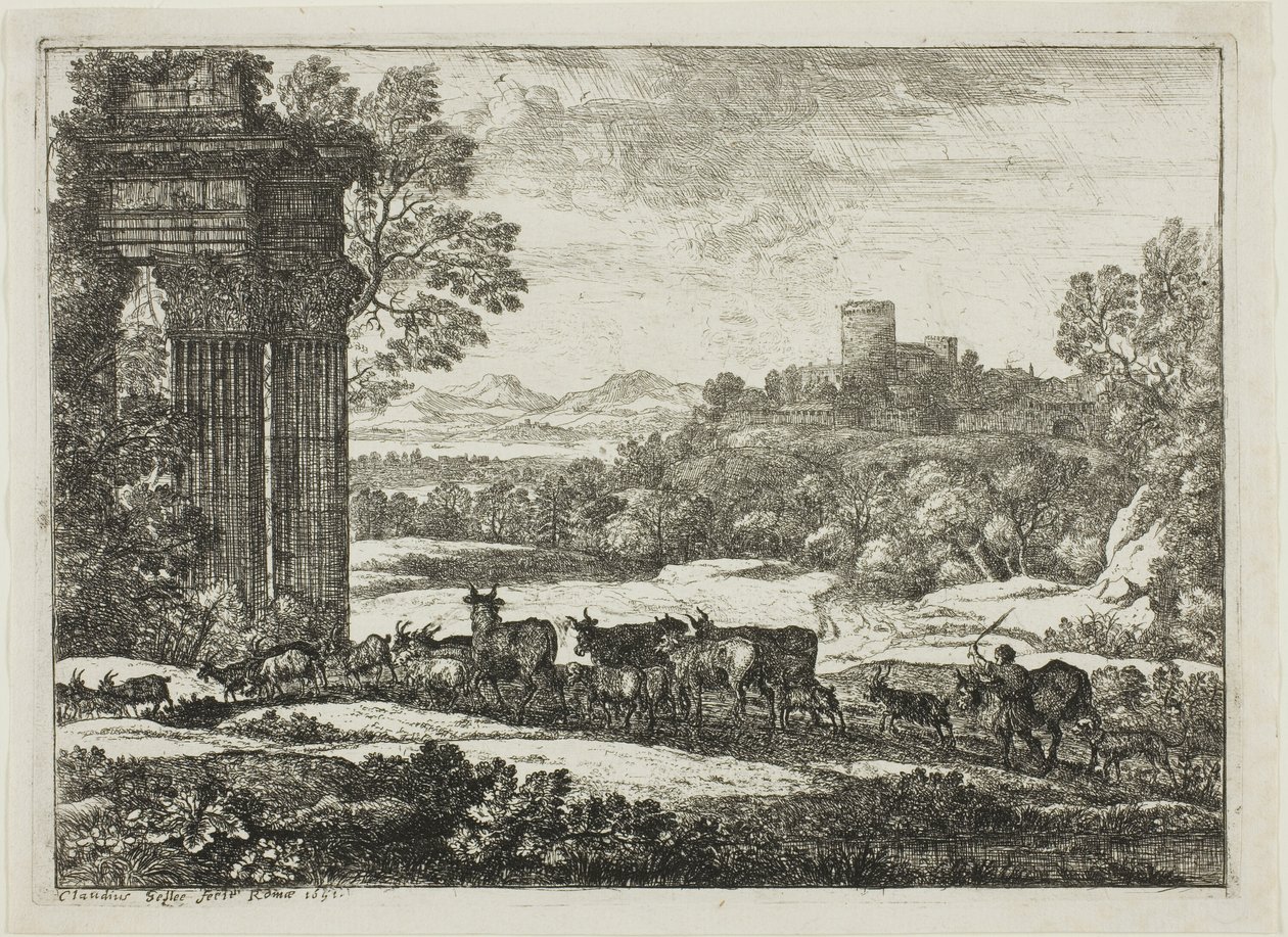Le troupeau rentrant par temps orageux - Claude Lorrain