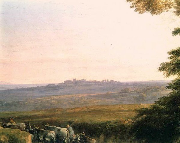 Paysage avec vachers (détail) - Claude Lorrain